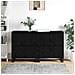 Sideboards 2 pcs Rovere nero 120 x 35 x 70 cm Legno multistrato - Foto miniatura 4