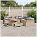 Set Divano da Giardino con cuscino 13 pcs Beige Poly Rattan - Foto miniatura 3