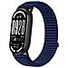 Cinturino In Nylon Con Motivo Montano Selvaggio Compatibile Con Xiaomi Mi Band Serie 10/9/8 Blue - Foto miniatura 1