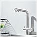 Rubinetto per lavello da cucina, Blackswan, tipo M347, modello nichel opaco con uscita acqua purificata e doccia mobile, misura 31,5 cm - Foto miniatura 3
