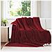 Coperta Rosso Bordeaux 220 x 240 cm Panno - Foto miniatura 2