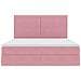 Letto con contenitore e materasso Rosa 180 x 200 cm Velluto - Foto miniatura 7