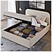 Houston Letto Con Contenitore 160x200 Cm In Velluto Beige - Foto miniatura 5