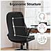 Sedia Da Ufficio Ergonomica In Pelle, Braccioli Ripiegabili 90°, Schienale Regolabile 103°-120°, Funzione Dondolo, Sedia Direzionale Con Schienale Alto, Imbottitura Extra Spessa, Portata Fino A 136 Kg, Sedia Per Home Office - Foto miniatura 3