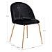 Set 2 Sedie Da Pranzo Geneve In Velluto Nero Con Gambe Effetto Ottone - Foto miniatura 5