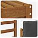 Set divani 4 pcs Naturale e Antracite Legno di Acacia Massello - Foto miniatura 5