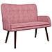 Sofa a Due Posti Rosa 115 x 61 x 87 cm Velluto - Foto miniatura 1
