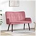 Sofa a Due Posti Rosa 115 x 61 x 87 cm Velluto - Foto miniatura 2