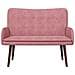 Sofa a Due Posti Rosa 115 x 61 x 87 cm Velluto - Foto miniatura 4