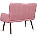 Sofa a Due Posti Rosa 115 x 61 x 87 cm Velluto - Foto miniatura 6