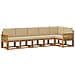 Set di divani da esterno 6 pcs Naturale e Beige Poliestere - Foto miniatura 1