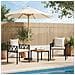 Set Mobili da Esterno 3 pcs Marrone e Bianco Crema polyrattan - Foto miniatura 2
