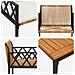 Set Mobili da Esterno 3 pcs Marrone e Bianco Crema polyrattan - Foto miniatura 8