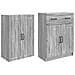 Set di armadi 2 pcs Sonoma grigio Legno ingegnerizzato - Foto miniatura 3