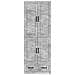 Set di armadi 2 pcs Grigio Cemento Legno ingegnerizzato - Foto miniatura 4