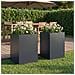 Vaso da giardino 2 pz Antracite 50 x 50 x 75 cm - Foto miniatura 2