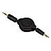 Cavo Jack 3.5 mm M / Jack 3.5 mm M, 1,1 metri, connettori dorati, nero, stereo, avvolgibile - Foto miniatura 1