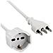 46126 Prolunga 10 Mt Spina 16a E Presa Polivalente (schuko + 10/16a) , Bianco - Sezione Cavo 3g1,5 Mm² - Foto miniatura 1