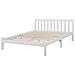 Letto A Doghe In Legno Colore Bianco 160 X 200 Cm Florac - Foto miniatura 18