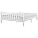 Letto A Doghe In Legno Colore Bianco 160 X 200 Cm Florac - Foto miniatura 15