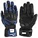 Guanto Sport Moto Pelle Corto Foderato Protezioni Imbottito Sportivo Blu M - Foto miniatura 1