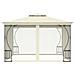 Gazebo Con Tende 300x300x265 Cm Crema - Foto miniatura 3