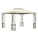 Gazebo Con Tende 300x300x265 Cm Crema - Foto miniatura 4