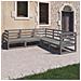 Set Divani Da Giardino 5 Pz Grigi In Legno Massello Di Pino - Foto miniatura 1