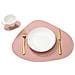 Set Sottobicchiere E Sottobicchieri Irregolari In Pelle Pink - Foto miniatura 1