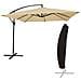 Ombrello Offset Molokai Quadrato 2,7x2,7m Beige + Copertura - Foto miniatura 1