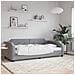 Letto Da Giorno Grigio Chiaro 80x200 Cm In Tessuto - Foto miniatura 1