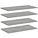 Mensole Parete 4pz Grigio Sonoma 80x40x1,5cm Legno Multistrato - Foto miniatura 2