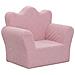 Divano Per Bambini Rosa In Morbido Peluche - Foto miniatura 2