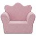 Divano Per Bambini Rosa In Morbido Peluche - Foto miniatura 3