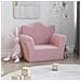 Divano Per Bambini Rosa In Morbido Peluche - Foto miniatura 1