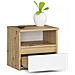 Comodino CL1, 1 cassetto, 40x35x40 cm, Colore Quercia Artisan e Bianco - Foto miniatura 2