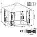 Gazebo 3x3 Mt Da Giardino In Acciaio Con Copertura In Poliestere Idrorepellente Diamond - Foto miniatura 5