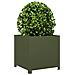 Fioriera Da Giardino Verde Oliva 50x50x50 Cm In Acciaio - Foto miniatura 9