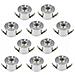 Kit 10 Faretti Luce Naturale Faretto Led A Incasso 1 W Trasformatore Silver P31 - Foto miniatura 1