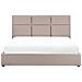 Letto Contenitore Tessuto Lagord 180 X 200 Cm Tortora - Foto miniatura 4