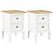 Lusso Casadino -  Comodini Bianchi 2 Pz 35x30x49 Cm In Mdf - Foto miniatura 2