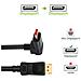 Cavo Audio /Video DisplayPort 1.4 8K M /M Angolato 90° 1m Nero - Foto miniatura 6