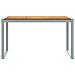 Tavolo da pranzo da esterno Grigio 140x80x75 cm Acciaio e Legno Massello di Acacia - Foto miniatura 5