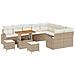 Set Divano da Giardino  12 Pezzi con Cuscini Beige Polyrattan Acacia, Set da Pranzo da Giardino  3 Pezzi con Cuscini Beige Polyrattan Acacia, Divano da Giardino per 2 Persone  con Cuscini Beige Polyrattan - Foto miniatura 1