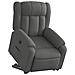 Poltrona Alzapersona Reclinabile Elettrica Grigio Scuro Tessuto - Foto miniatura 3