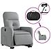 Poltrona Reclinante Alzapersona Elettrica Grigio Chiaro Tessuto - Foto miniatura 5