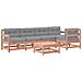 Set Divani Giardino 6 pz con Cuscini Legno Massello di Douglas - Foto miniatura 1