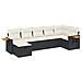 Set Divani da Giardino con Cuscini 7pz Nero Polyrattan - Foto miniatura 1
