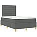 Letto a molle e materasso grigio scuro 120x200 cm in tessuto - Foto miniatura 6