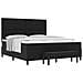 Letto Box Spring con Materasso & Panchina Nera 180x200 cm Tessuto - Foto miniatura 1